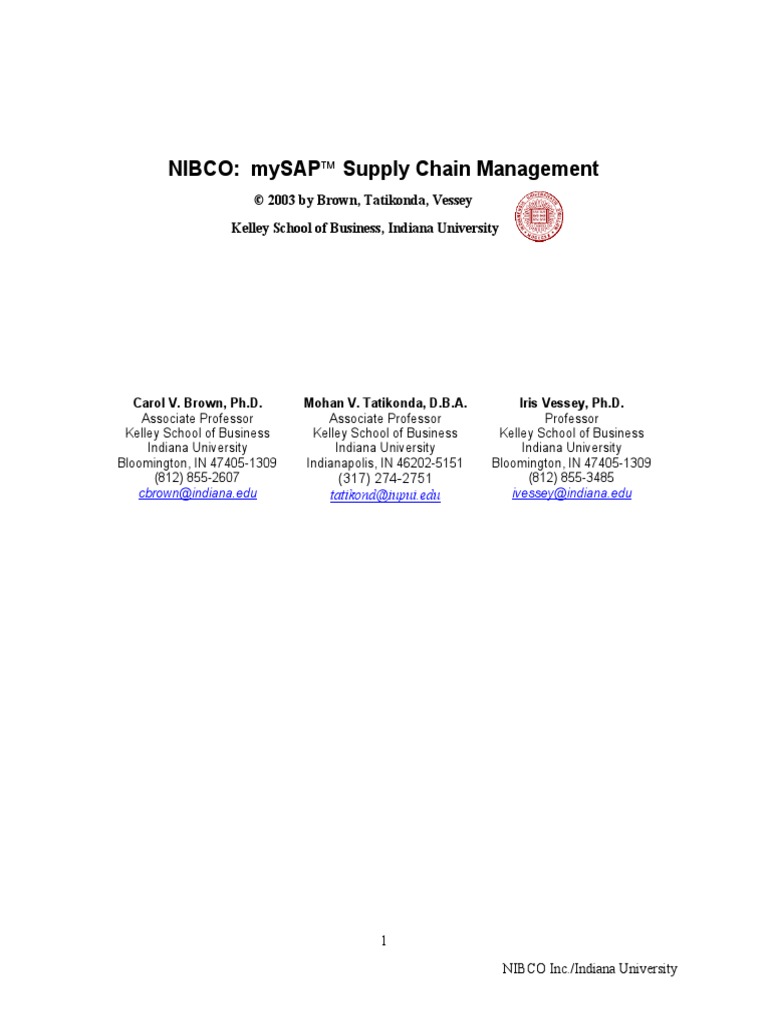case study ii-1 vendor-managed inventory at nibco case study ii-1 vendor-managed inventory at nibco